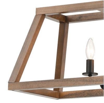 Barrow 36'' Wide 6-Light Linear Chandelier - Matte Black