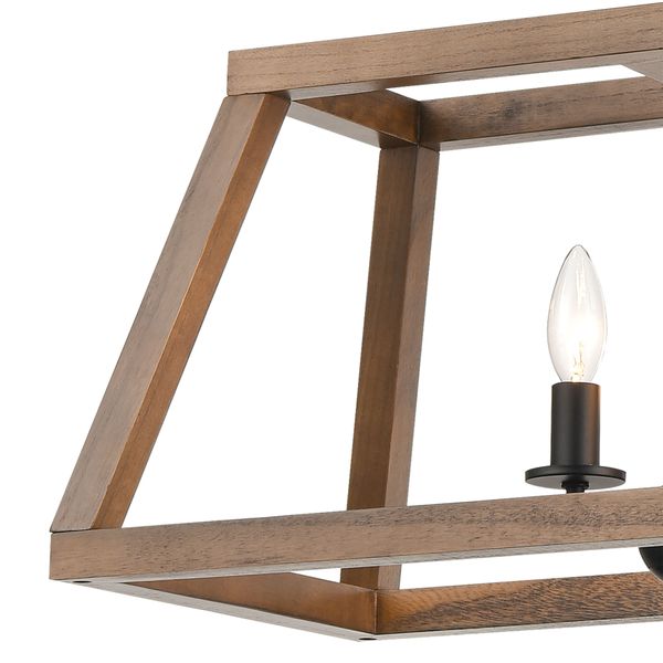 Barrow 36'' Wide 6-Light Linear Chandelier - Matte Black