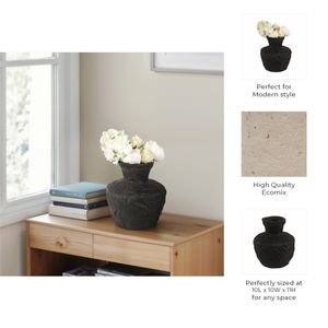DUNLAPCLIFF BLACK VASE 11 (IN) 10