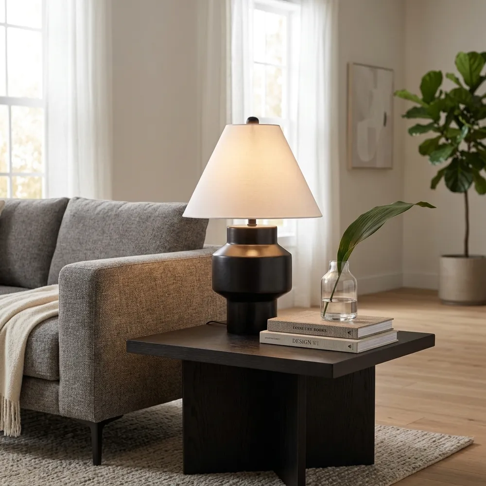 SHAYRUN BLACK LAMP 22 (IN)