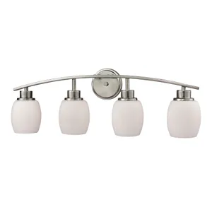 Casual Mission 28'' Wide 4-Light Vanity Light - Brushed Nickel 1