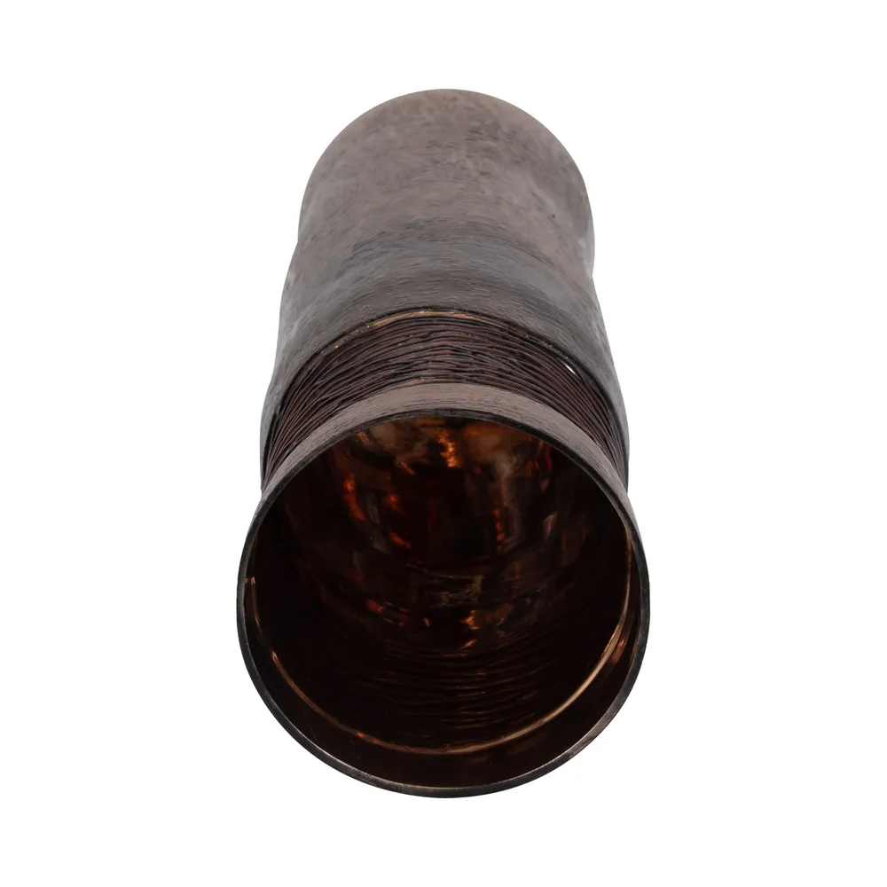 HAMDENWAY BRONZE GLASS VASE 18 (IN)