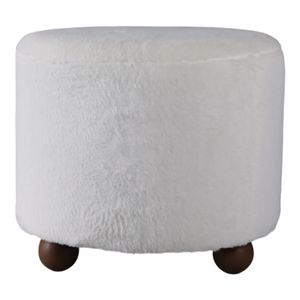 BAKERGROVE IVORY OTTOMAN 18 (IN) 5