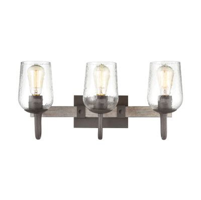 Dillon 22″ Wide 3-Light Vanity Light - Vintage Rust