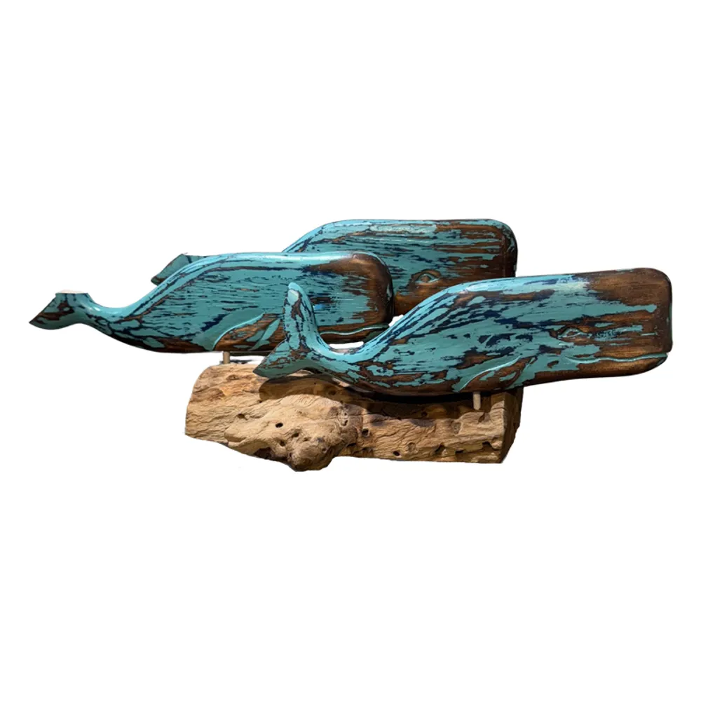 18-1/2" 3PC WHALE FAMILY