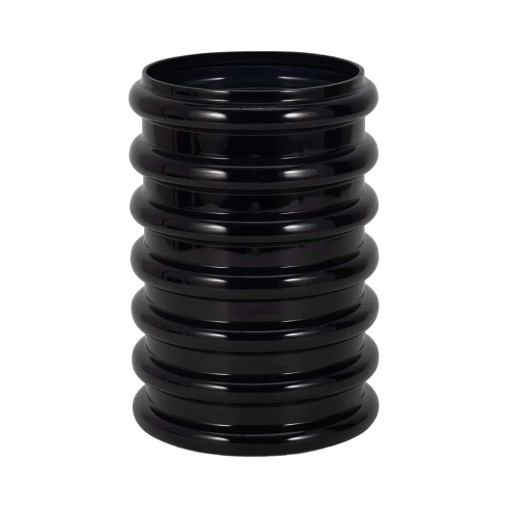 HUTTONSIDE BLACK GLASS VASE 9 (IN)