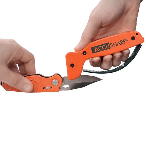 AccuSharp Blaze Orange Sharpener-Blaze Orange Sport Knife Combo