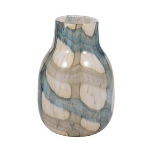 CRANEWORTH BLUE GLASS VASE 10 (IN) 4