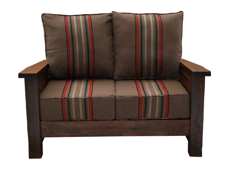 Barnwood Loveseat - Standard Leather - Seat and Backrest 4
