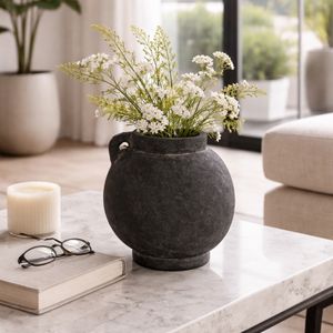 CORBINFORD BLACK VASE 12 (IN) 12