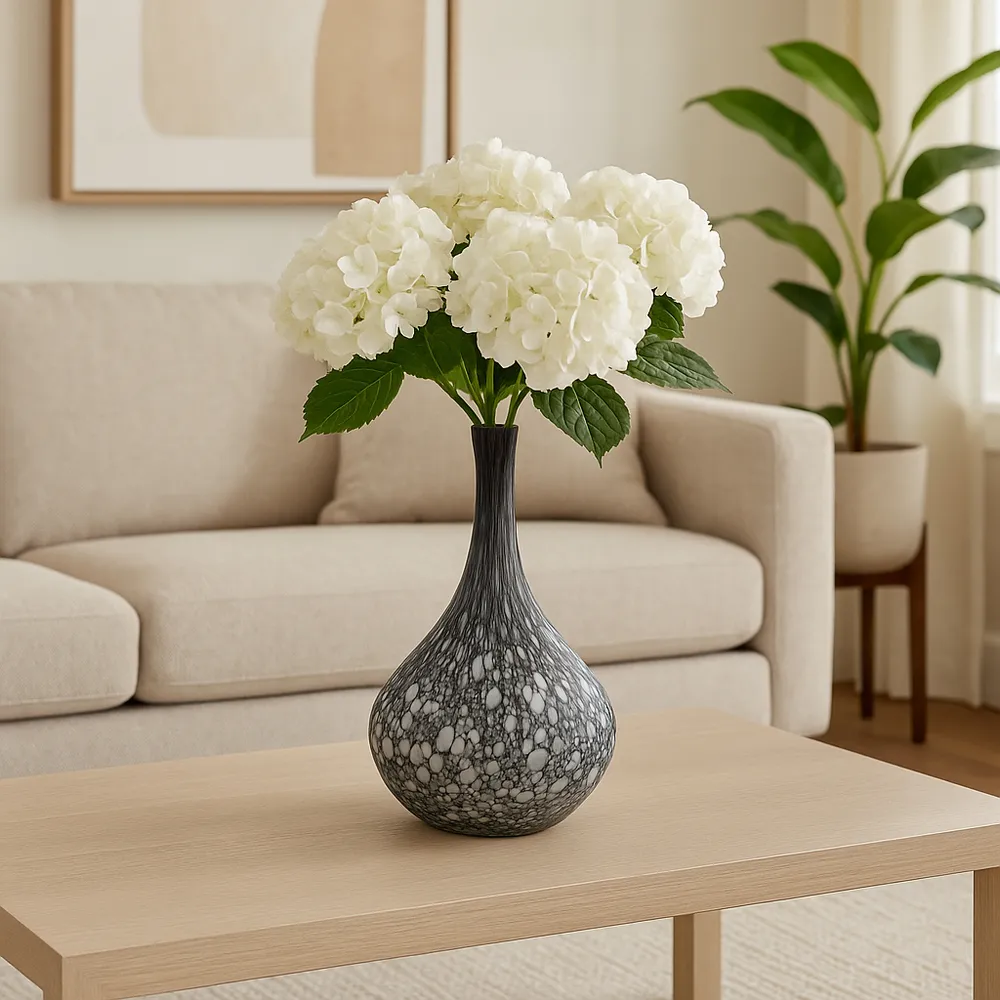 DOUGALROSE GRAY GLASS VASE 15 (IN)