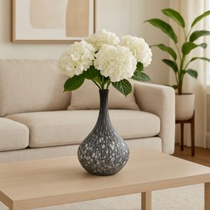 DOUGALROSE GRAY GLASS VASE 15 (IN) 11