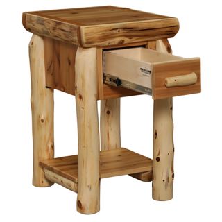 Cedar Mini One Drawer Nightstand - Coffee