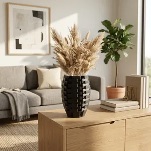 OLIVERSTONE BLACK VASE 11 (IN) 11