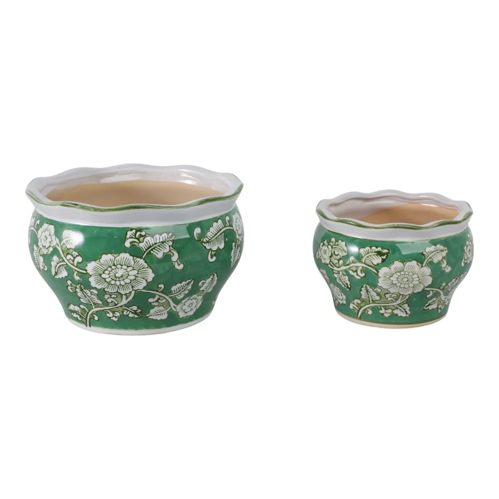 WATSONCLIFF SET OF 2 GREEN PLANTER 5 (IN)