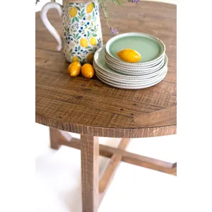 Round Wood Dining Table 2