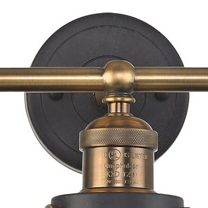 English Pub 28'' Wide 3-Light Vanity Light - Antique Brass 4