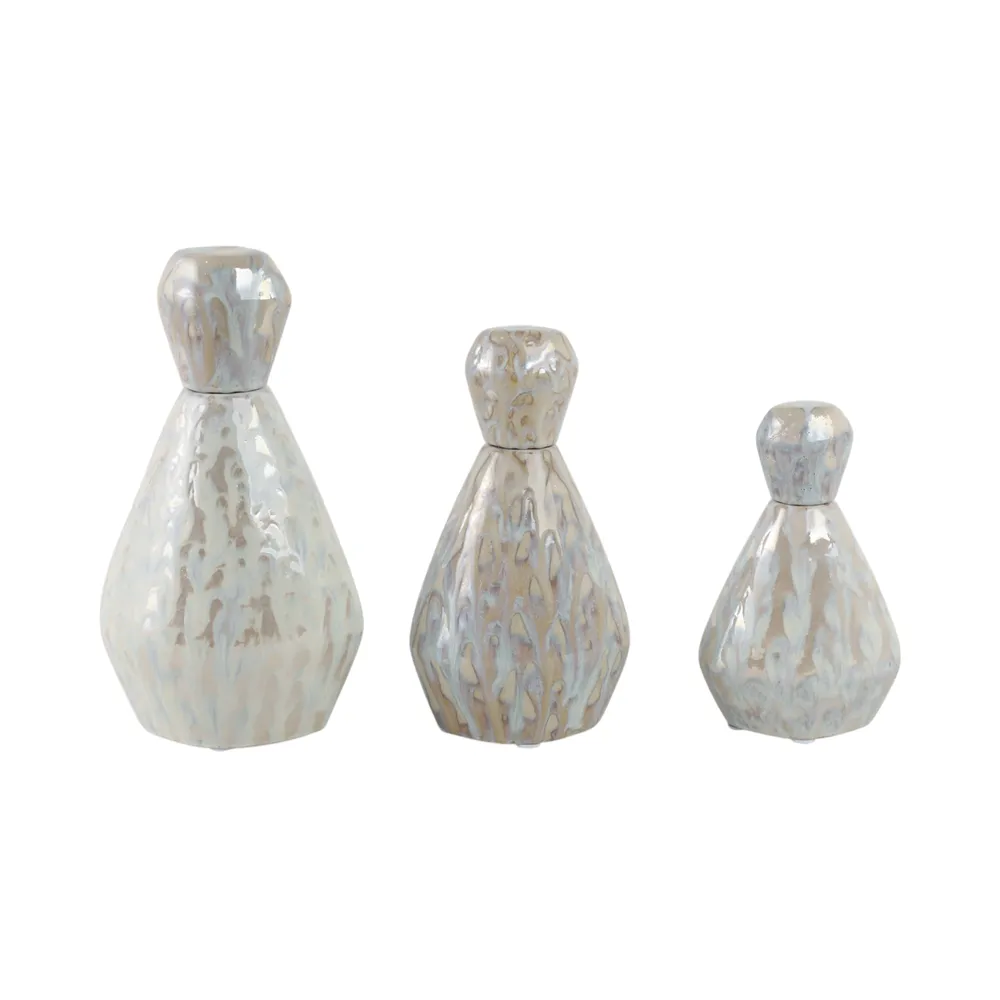 GIFFORDCLIFF SET OF 3 GRAY VASES 13 (IN)