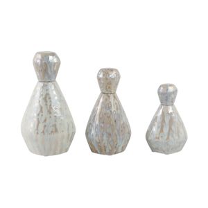 GIFFORDCLIFF SET OF 3 GRAY VASES 13 (IN) 5
