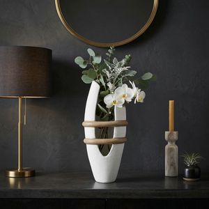 LUKETON WHITE VASE 18 (IN) 13