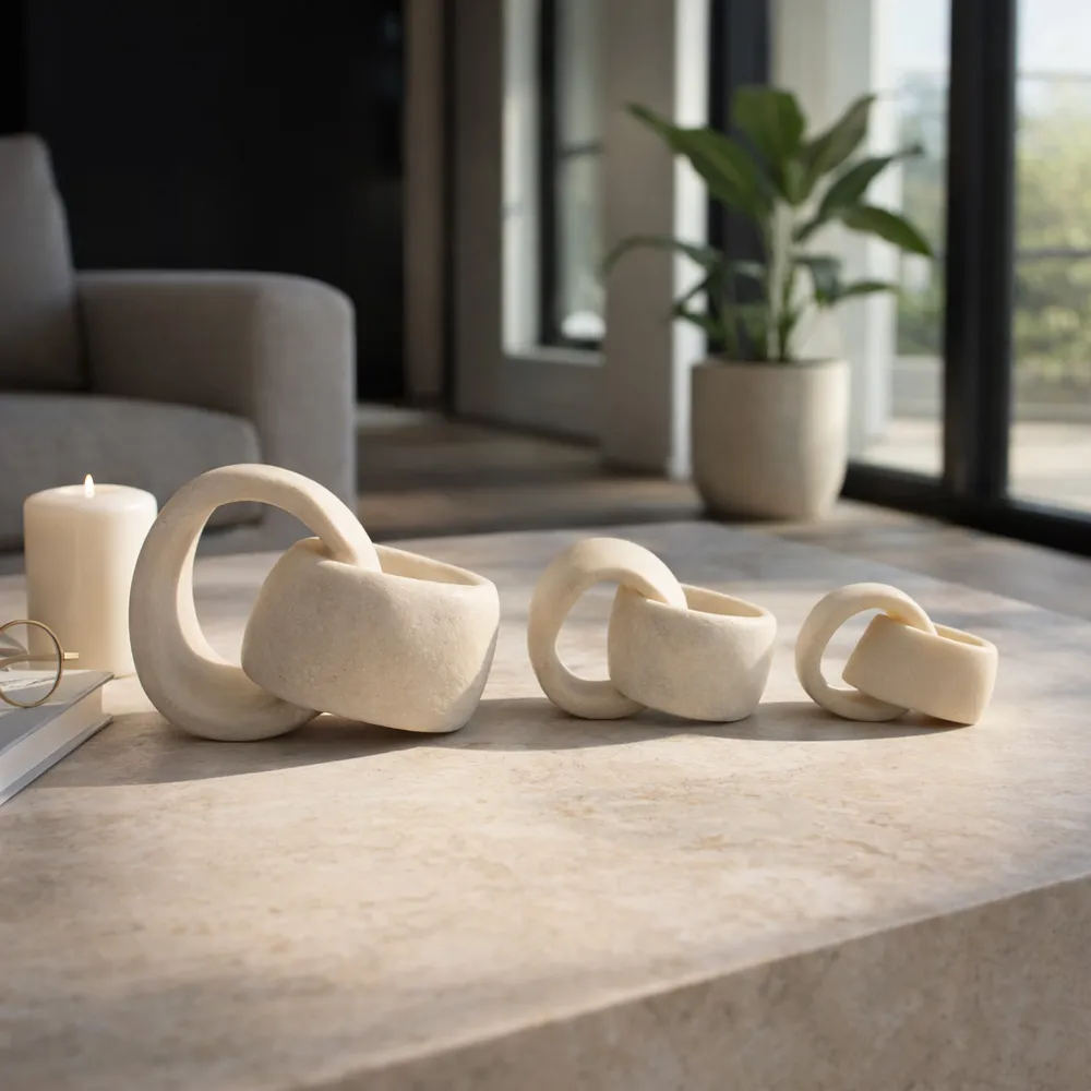 HALEYSHAW SET OF 3 WHITE DECOR 5 (IN)