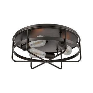 Wickshire 16'' Wide 3-Light Flush Mount - Matte Black 2