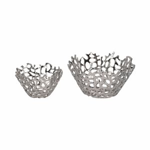 RAYMONDOAK SET OF 2 SILVER BOWLS 8 (IN) 1