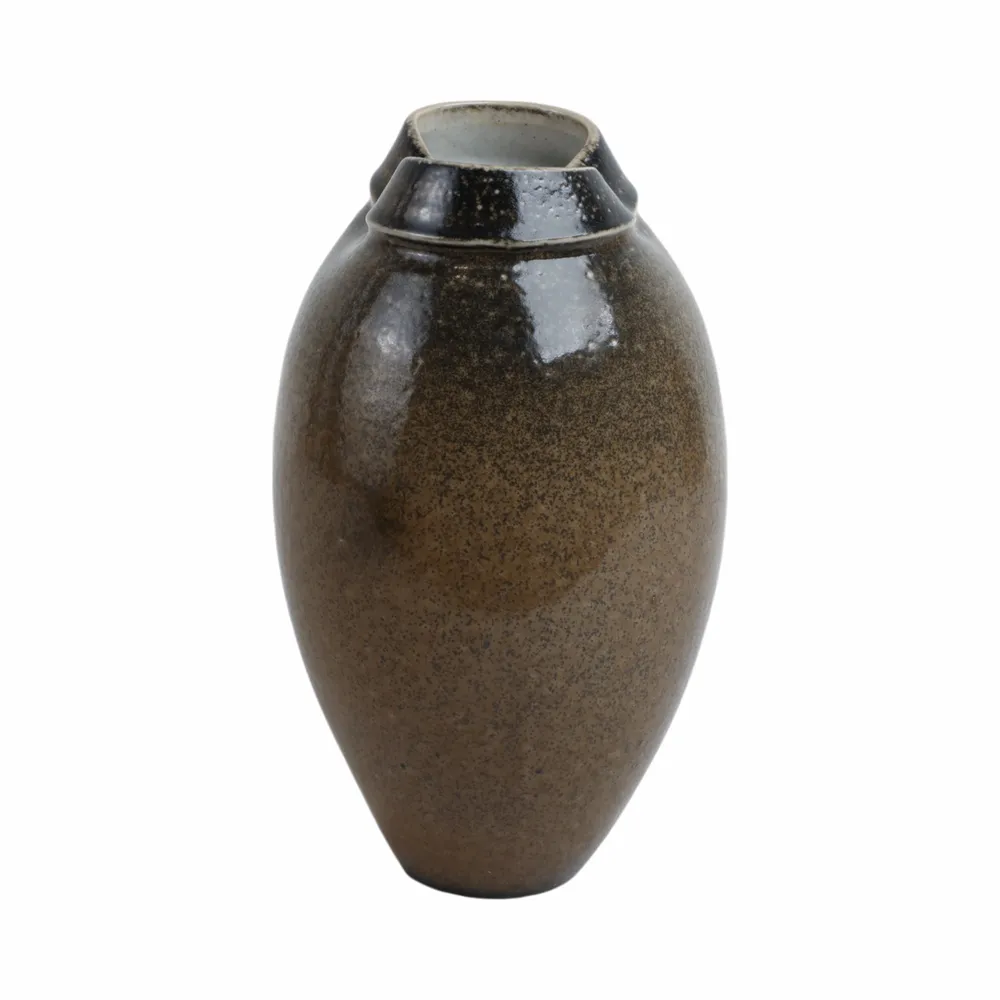 BROGANFORD BROWN VASE 12 (IN)