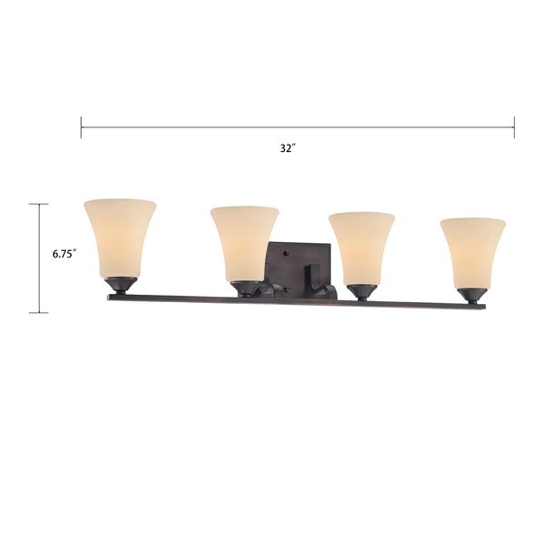 Treme 32'' Wide 4-Light Vanity Light - Espresso