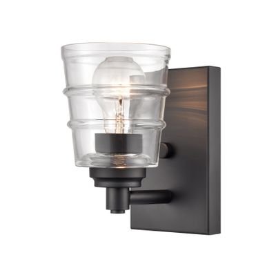 Pulsate 4.5″ Wide 1-Light Vanity Light - Matte Black