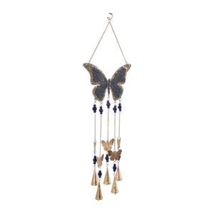 33X10" MOSAIC BUTTERFLY CHIME, GOLD/NAVY 3