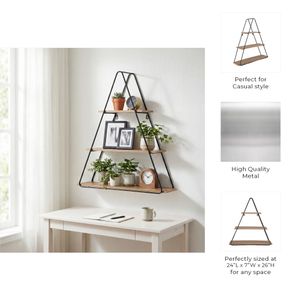 WESTONMOOR BROWN WALL SHELF 26 (IN) 8