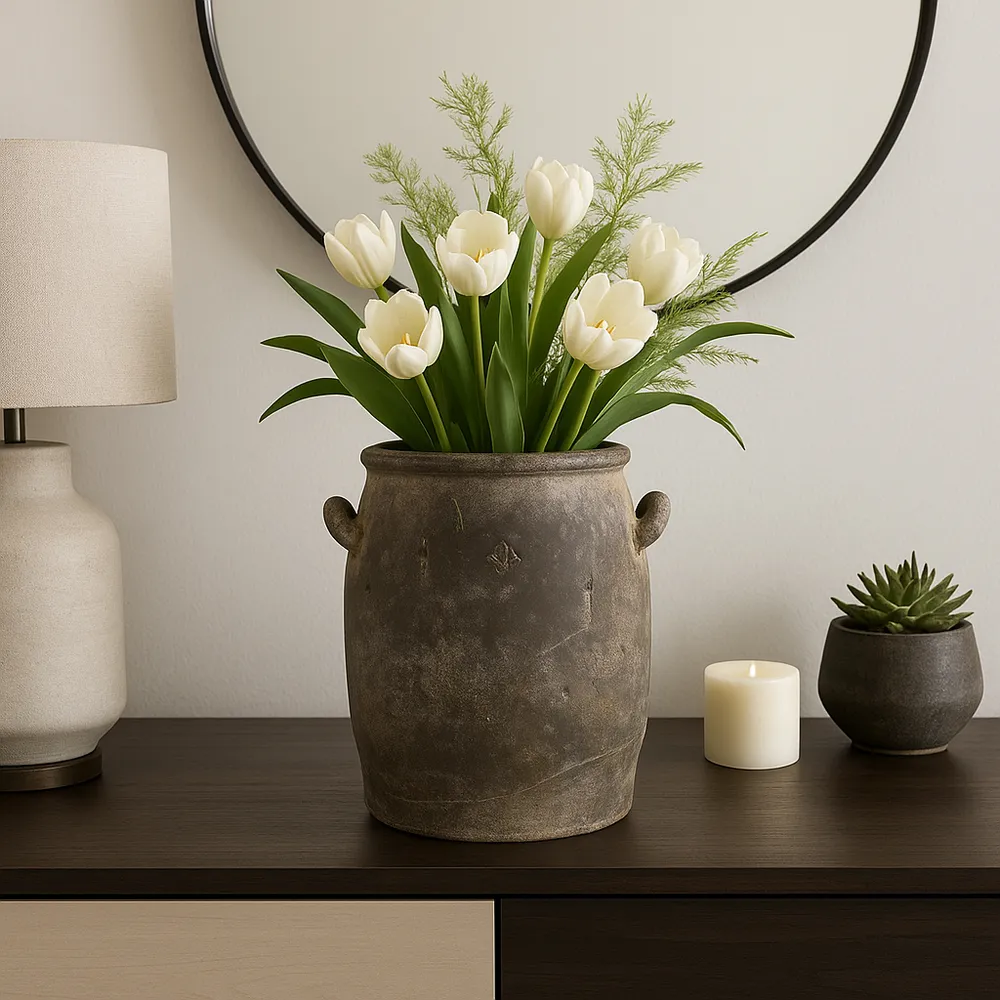 FRAZERCROSS BROWN VASE 8 (IN)