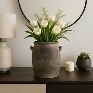 FRAZERCROSS BROWN VASE 8 (IN) 2