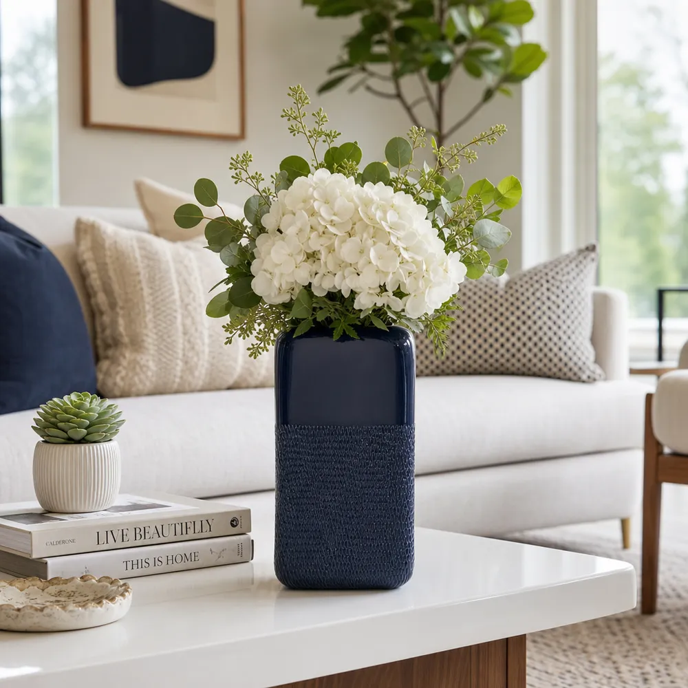 BECKHAVEN BLUE VASE 10 (IN)