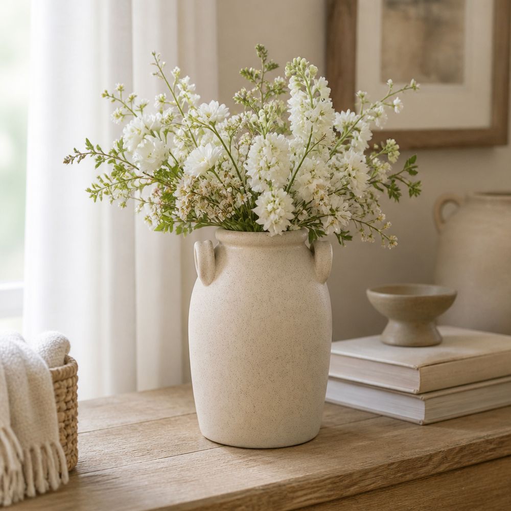 GLOVERMILL IVORY VASE 8 (IN)