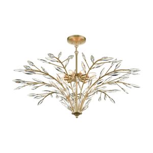 Flora Grace 38'' Wide 9-Light Chandelier - Champagne Gold 2