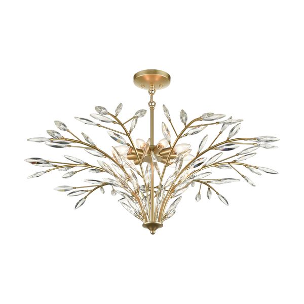 Flora Grace 38'' Wide 9-Light Chandelier - Champagne Gold
