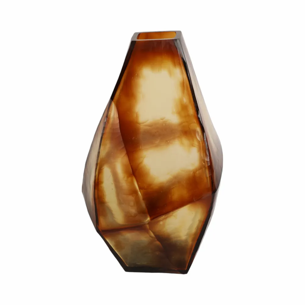 BOLTONHAVEN BROWN GLASS VASE 12 (IN)