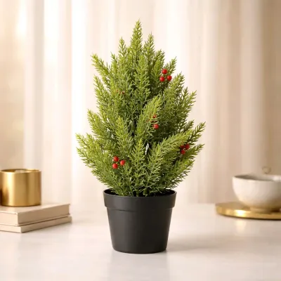 Large Evergreen Berry Pot 14in