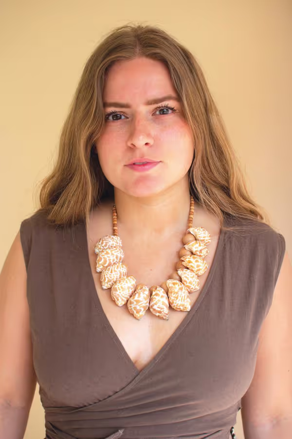 Shell and Wood Bead Necklace
