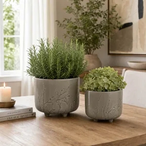 GARNETTHAM SET OF 2 GREEN PLANTER 10 (IN) 11