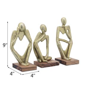 GRIFFINWIND SET OF 3 GOLD DECOR 9 (IN) 9