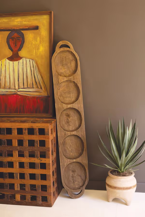 Dark Brown Giant Wood Tray