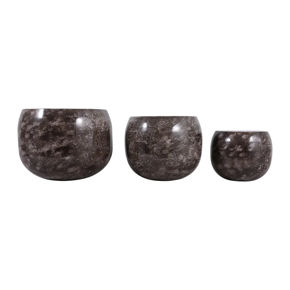 JAKEWICK SET OF 3 BROWN PLANTER 11 (IN)