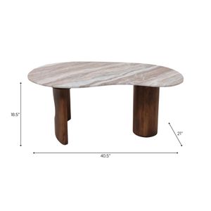VERAWAY BROWN COFFEE TABLE 19 (IN) 10