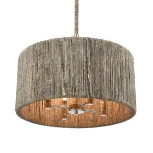 Abaca 18″ Wide 4-Light Chandelier - Polished Nickel 4