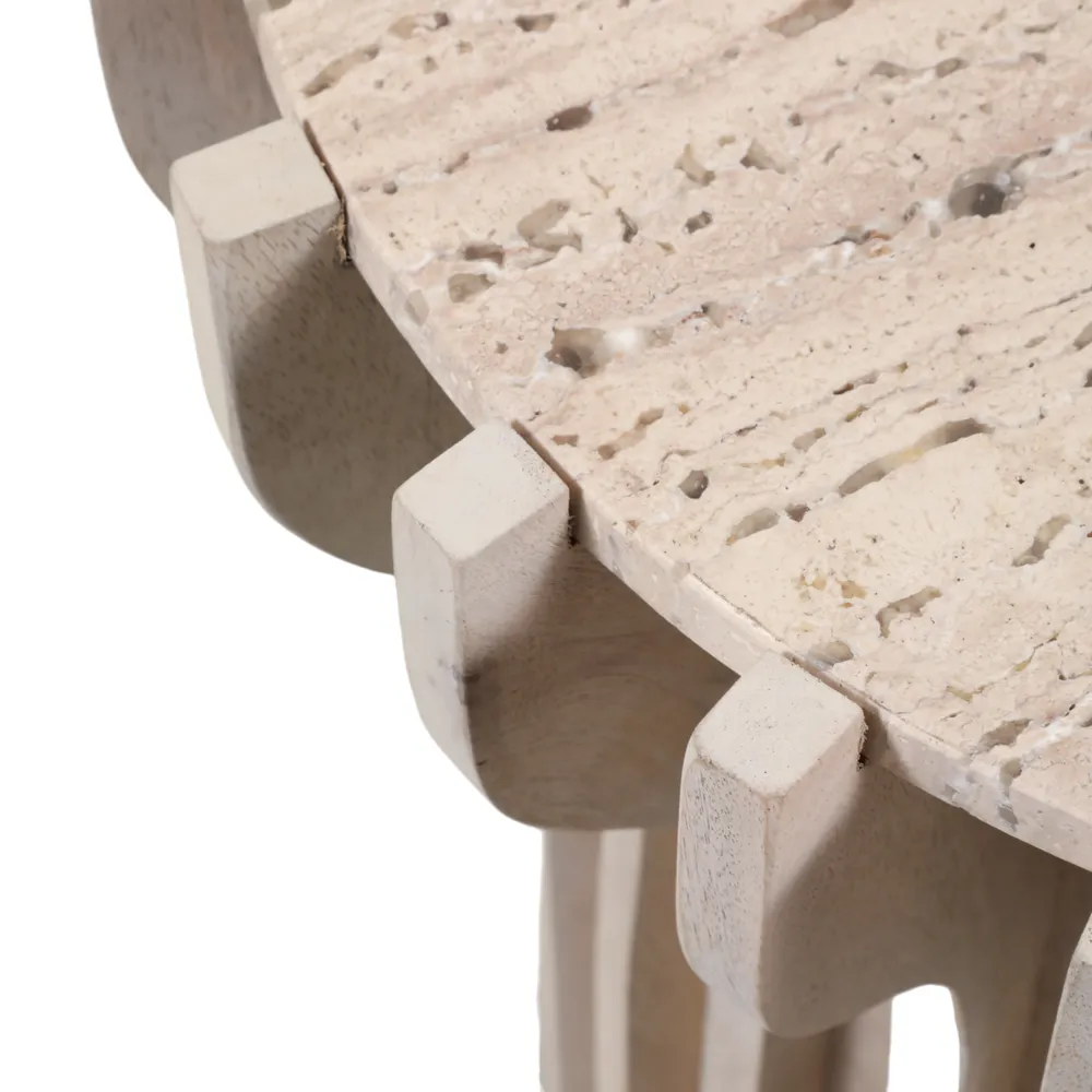INGRIDBEACH WHITE TABLE 25 (IN)