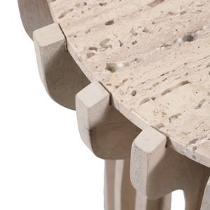 INGRIDBEACH WHITE TABLE 25 (IN) 5