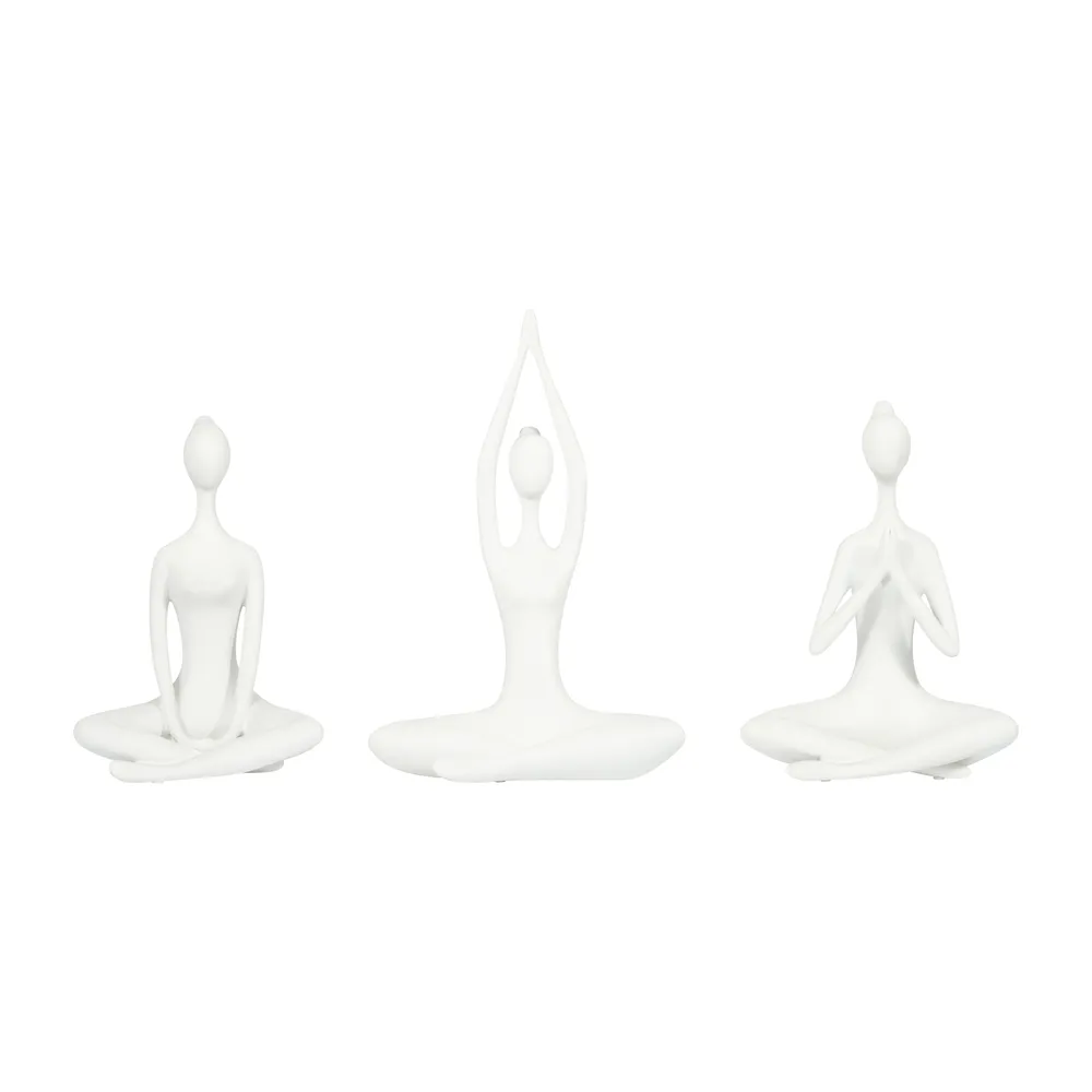HUNTERHAM SET OF 3 WHITE DECOR 10 (IN)